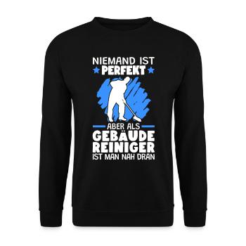 Gebäudereiniger sind perfekt Fensterputzer - Unisex Pullover - Schwarz - Vorne - Alina (178cm) & Michal (187cm)