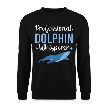 Professionnel Dolphin Whisperer - Biologiste des animaux marins - Sweat-shirt Unisexe - noir - Devant - Alina (178cm) & Michal (187cm)