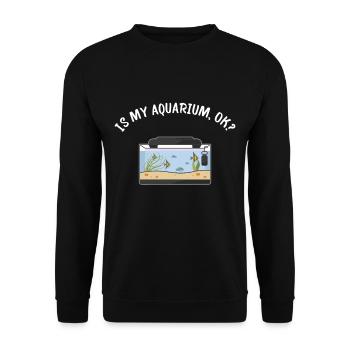 Est-ce que mon aquarium ok drôle d’aquarium en disant - Sweat-shirt Unisexe - noir - Devant - Alina (178cm) & Michal (187cm)