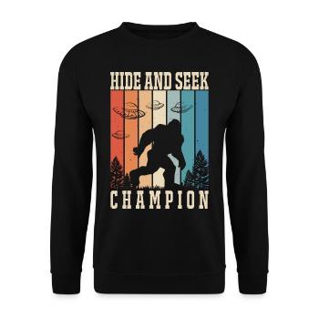 Bigfoot Ufo Hide And Seek Champion - Sweat-shirt Unisexe - noir - Devant - Alina (178cm) & Michal (187cm)