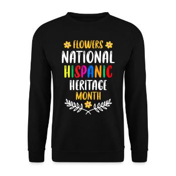 Flowers National Hispanic Heritage Month - Unisex Sweatshirt - black - Front - Alina (178cm) & Michal (187cm)
