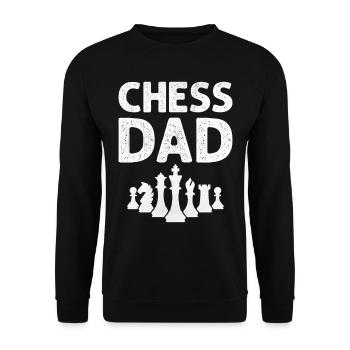 Chess Dad - Checkmate Chess Player - Unisex Pullover - Schwarz - Vorne - Alina (178cm) & Michal (187cm)