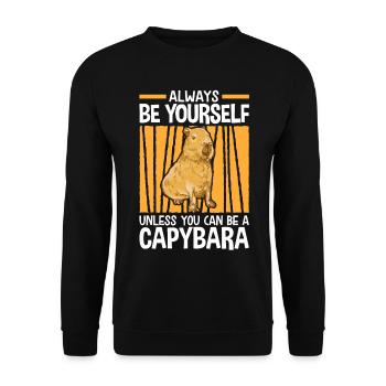 Soyez un Capybara Capybara d’Amérique du Sud capybara - Sweat-shirt Unisexe - noir - Devant - Alina (178cm) & Michal (187cm)