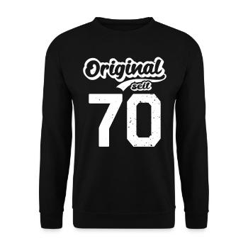 52. Geburtstag Original seit 1970 52 Jahre - Unisex Pullover - Schwarz - Vorne - Alina (178cm) & Michal (187cm)