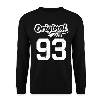 29. Geburtstag Original seit 1993 29 Jahre - Unisex Pullover - Schwarz - Vorne - Alina (178cm) & Michal (187cm)