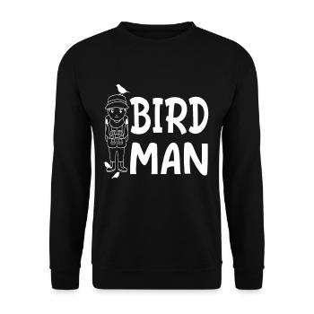 Vogelmann Bugdie Nerd - Cadeaux d’observation des oiseaux - Sweat-shirt Unisexe - noir - Devant - Alina (178cm) & Michal (187cm)
