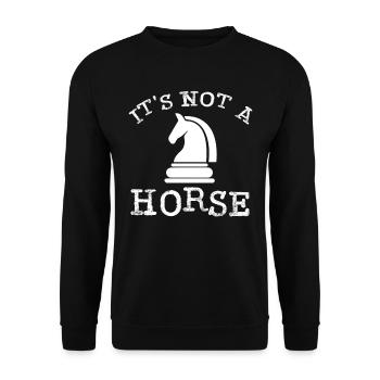 It's Not A Horse - Checkmate Chess Player - Unisex Pullover - Schwarz - Vorne - Alina (178cm) & Michal (187cm)