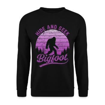 Cache-cache Bigfoot Nature Lovers Forest Nature - Sweat-shirt Unisexe - noir - Devant - Alina (178cm) & Michal (187cm)