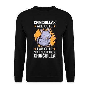 Je suis un rongeur chinchilla souris laineuse - Sweat-shirt Unisexe - noir - Devant - Alina (178cm) & Michal (187cm)