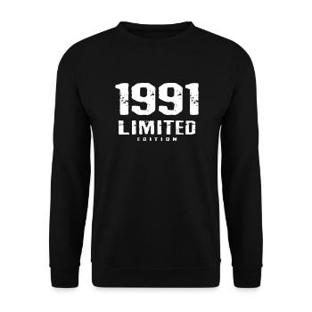 31st Birthday Limited Edition 1991 31 years - Unisex Sweatshirt - black - Front - Alina (178cm) & Michal (187cm)