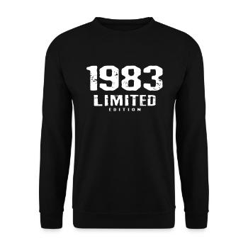 39. Geburtstag Limited Edition 1983 39 Jahre - Unisex Pullover - Schwarz - Vorne - Alina (178cm) & Michal (187cm)