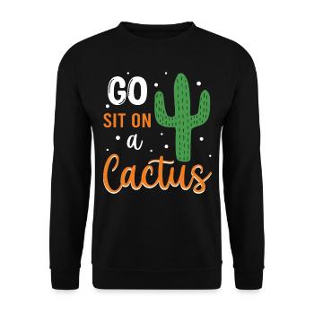 Allez vous asseoir sur un cactus - Western Sugaro Flowers - Sweat-shirt Unisexe - noir - Devant - Alina (178cm) & Michal (187cm)