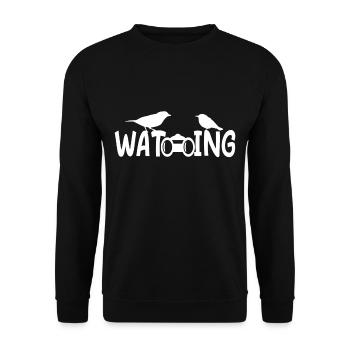 Vogelbeobachtung - Vogelbeobachtung Wellensittich - Unisex Pullover - Schwarz - Vorne - Alina (178cm) & Michal (187cm)