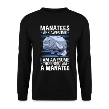 Seekühe sind fantastisch Meeressäuger Seekuh - Unisex Pullover - Schwarz - Vorne - Alina (178cm) & Michal (187cm)