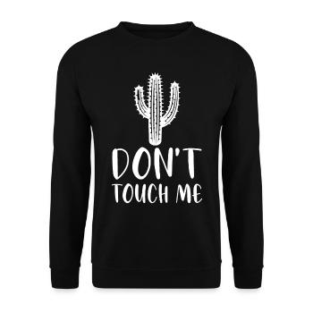 Cactus Don't Touch Me - Western Sugaro Flowers - Unisex Pullover - Schwarz - Vorne - Alina (178cm) & Michal (187cm)
