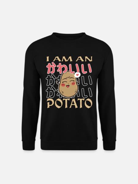 i am an Kawaii Potato Lustige Anime Kartoffel - Unisex Pullover - Schwarz