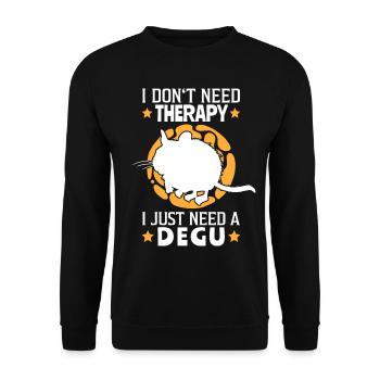 I just need my Degu rodent - Unisex Sweatshirt - black - Front - Alina (178cm) & Michal (187cm)