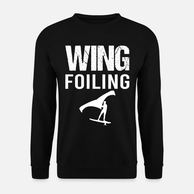 Aile Foiling Hydrofoil Surfer - Sweat-shirt Unisexe - noir