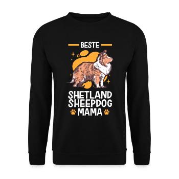 Beste Shetland Sheepdog Mama Shetland Sheepdog - Unisex Pullover - Schwarz - Vorne - Alina (178cm) & Michal (187cm)