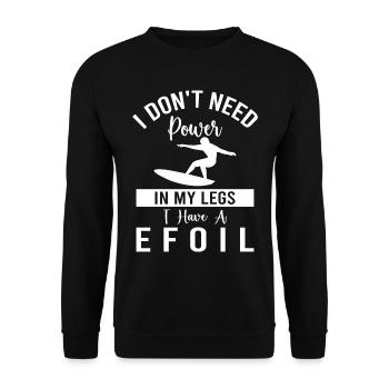 Efoil Electric Surfboard Hydrofoil Wingfoil - Unisex Sweatshirt - black - Front - Alina (178cm) & Michal (187cm)