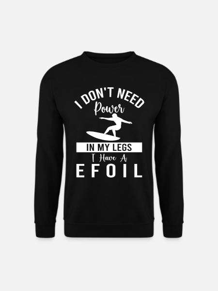 Efoil Electric Surfboard Hydrofoil Wingfoil - Unisex Pullover - Schwarz