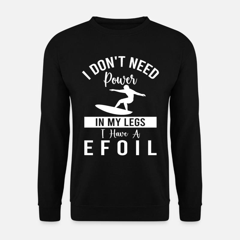 Efoil Electric Surfboard Hydrofoil Wingfoil - Unisex Pullover - Schwarz