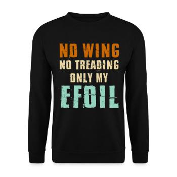 Efoil Electric Surfboard Hydrofoil Wingfoil - Unisex Sweatshirt - black - Front - Alina (178cm) & Michal (187cm)