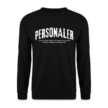 Personaler Human Resources Lustig Personal - Unisex Pullover - Schwarz - Vorne - Alina (178cm) & Michal (187cm)