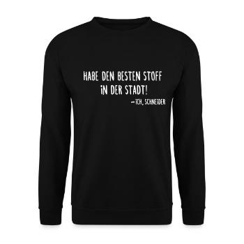 Schneider Humor Schneiderin Nähen - Unisex Pullover - Schwarz - Vorne - Alina (178cm) & Michal (187cm)