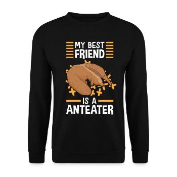 Fourmilier est mon ami fourmilier - Sweat-shirt Unisexe - noir - Devant - Alina (178cm) & Michal (187cm)