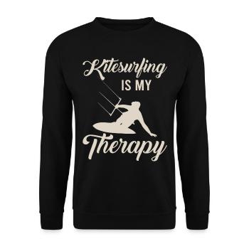 Short Lines are for Amateurs - Kitesurfing - Unisex Sweatshirt - black - Front - Alina (178cm) & Michal (187cm)