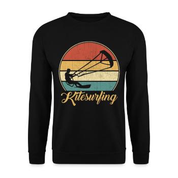 Kitesurf Kite Surf Kiteboard Planche à voile - Sweat-shirt Unisexe - noir - Devant - Alina (178cm) & Michal (187cm)