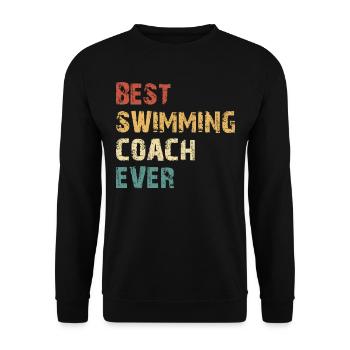 Best Swimming Coach Ever - Watersport Pool Teacher - Unisex Pullover - Schwarz - Vorne - Alina (178cm) & Michal (187cm)