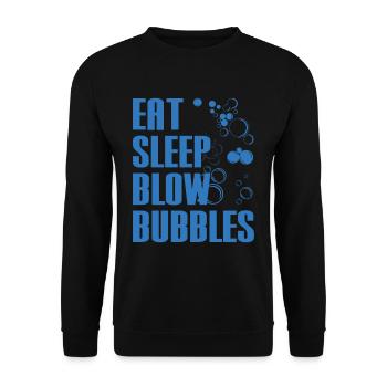 Food Sleep Bubbles Bubble Aquarium Lovers - Unisex Sweatshirt - black - Front - Alina (178cm) & Michal (187cm)