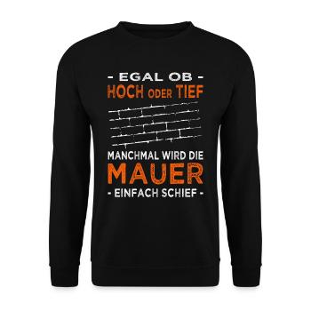Maurer - Handwerker - Baustelle - Heimwerker - Unisex Pullover - Schwarz - Vorne - Alina (178cm) & Michal (187cm)