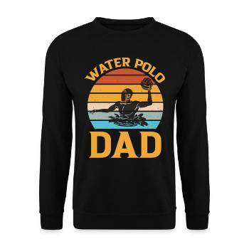 Water Polo Dad - Watersport - Unisex Pullover - Schwarz - Vorne - Alina (178cm) & Michal (187cm)