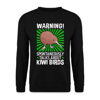 Parle spontanément de Kiwi Bird New Zealand - Sweat-shirt Unisexe - noir - Devant - Alina (178cm) & Michal (187cm)