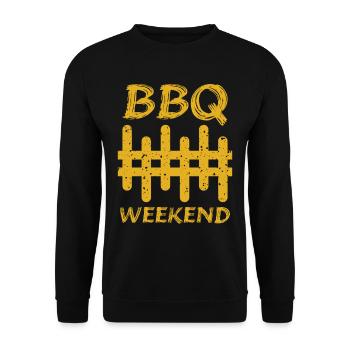 BBQ Weekend Grill Grill Grill Master - Unisex Sweatshirt - black - Front - Alina (178cm) & Michal (187cm)