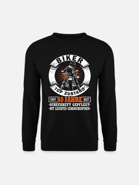 Motorradfahrer & Biker 40. Geburtstag - Unisex Pullover - Schwarz