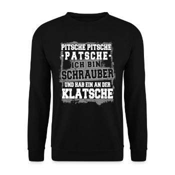 Schrauber - Auto Tuner - Autowerkstatt - Unisex Pullover - Schwarz - Vorne - Alina (178cm) & Michal (187cm)