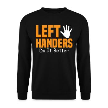 Gauchers gauchers le font mieux - Gaucher - Sweat-shirt Unisexe - noir - Devant - Alina (178cm) & Michal (187cm)