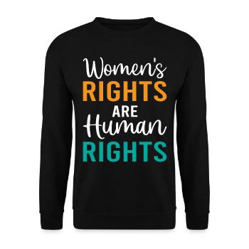 Les droits des femmes sont des droits humains - Féminisme - Sweat-shirt Unisexe - noir - Devant - Alina (178cm) & Michal (187cm)