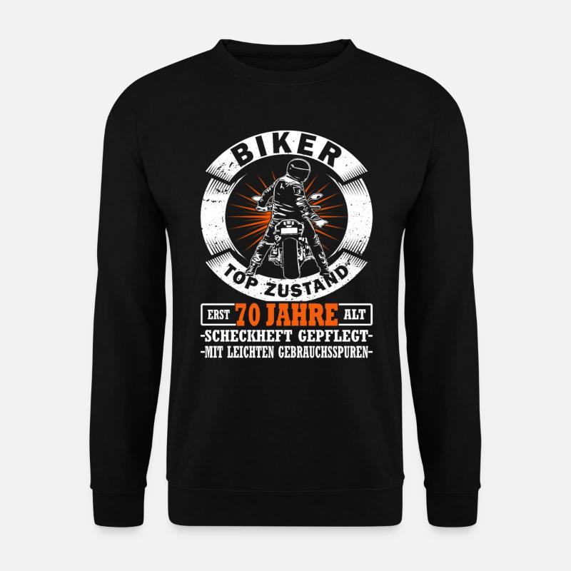 Motorradfahrer & Biker 70. Geburtstag - Unisex Pullover - Schwarz