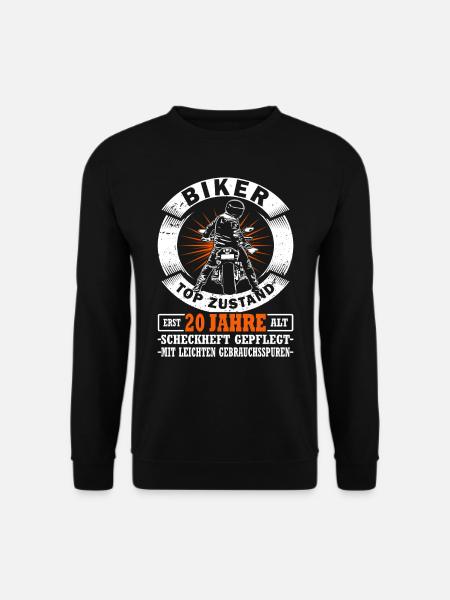 Motorradfahrer & Biker 20. Geburtstag - Unisex Pullover - Schwarz