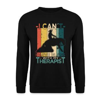 Western Riding - Western Rider - Western Horse - Unisex Sweatshirt - black - Front - Alina (178cm) & Michal (187cm)