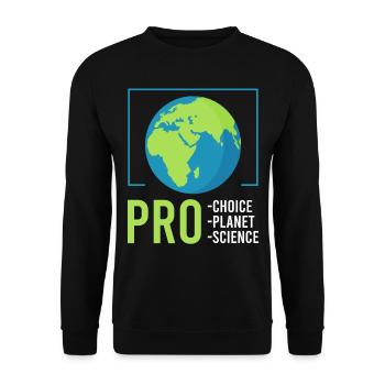 Climate Change Pro Planet Pro Choice Earth day - Unisex Pullover - Schwarz - Vorne - Alina (178cm) & Michal (187cm)