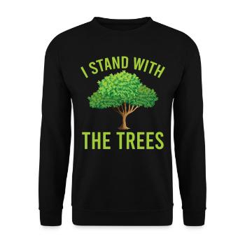 Changement climatique Je me tiens avec les arbres Jour de la Terre - Sweat-shirt Unisexe - noir - Devant - Alina (178cm) & Michal (187cm)