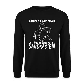 Dressurreiten - Dressurpferd - Pferdemädchen - Unisex Pullover - Schwarz - Vorne - Alina (178cm) & Michal (187cm)