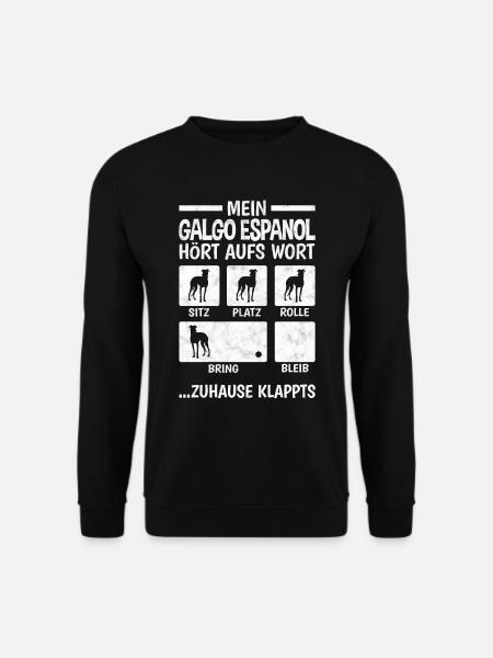 Galgo Espanol Hundetricks Spanien Windhund - Unisex Pullover - Schwarz