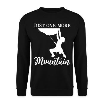 Bouldering - Just One More Mountain Hiker - Unisex Sweatshirt - black - Front - Alina (178cm) & Michal (187cm)